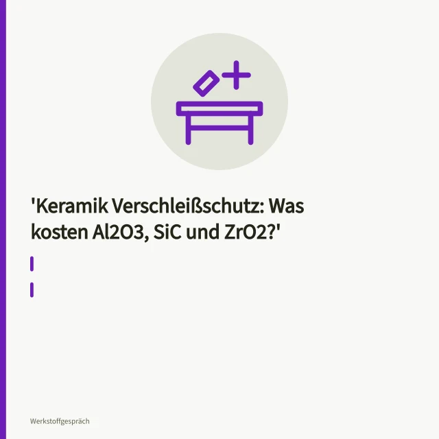 Al2O3-Keramikplatten als Verschleißschutz in einer Förderrinne. Keramik Verschleißschutz: Was kosten Al2O3, SiC und ZrO2?